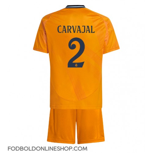 Real Madrid Daniel Carvajal #2 Udebane Trøje Børn 2024-25 Kortærmet (+ Korte bukser)